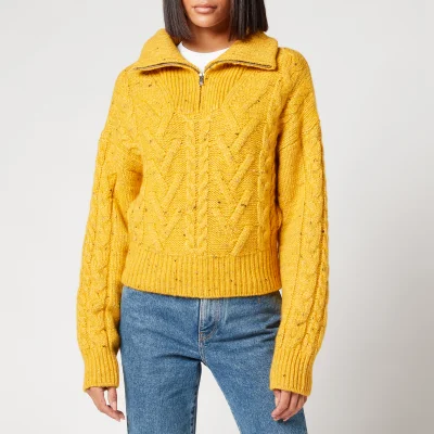 Ganni Women's Cable Knit Jumper - Spectra Yellow