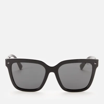 Valentino Women's Legacy Acetate Squared Frame Sunglasses - Black
