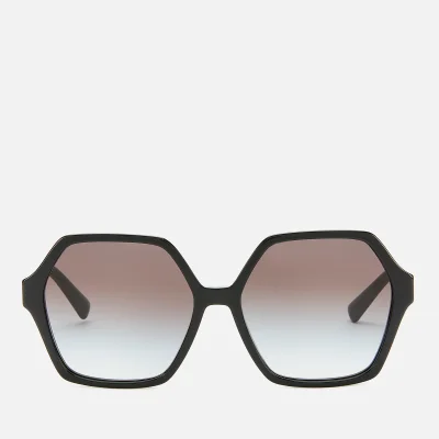 Valentino Women's Allure Acetate Hexagonal Sunglasses - Black