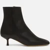 Mansur Gavriel Women's Square Toe Leather Heeled Ankle Boots - Black - Image 1