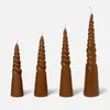 Ferm Living Twisted Candles - Set of 4 - Amber - Image 1