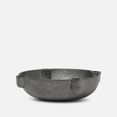 Ferm Living Bowl Candle Holder - Small - Black Brass