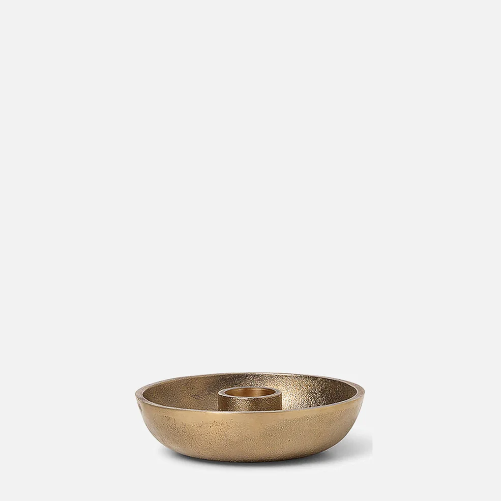 Ferm Living Bowl Candle Holder - Single - Brass Image 1