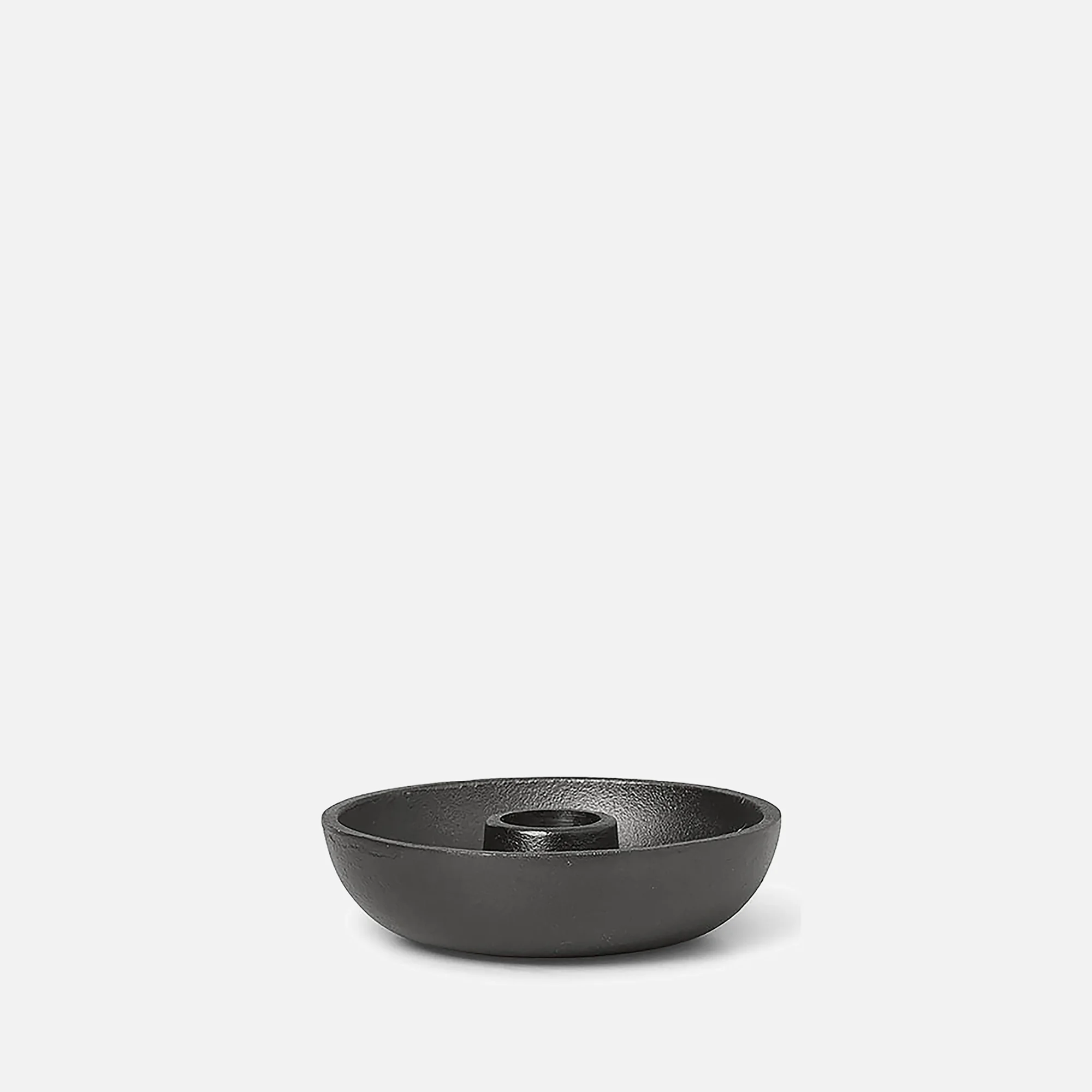 Ferm Living Bowl Candle Holder -Single-Blackened Aluminium Image 1