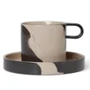 Ferm Living Inlay Cup With Saucer - Sand Brown - Image 1