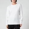 Alexander Wang Women's Foundation Jersey Long Sleeve T-Shirt with Puff Logo & Bound Neck - White - Image 1