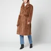 Stand Studio Women's Faustine Faux Fur Velvety Coat - Light Brown - Image 1
