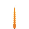 anna + nina Twisted Candle Orange - Set of 6 - Image 1