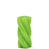 anna + nina Blunt Twisted Candle Long Moss Green - Image 1