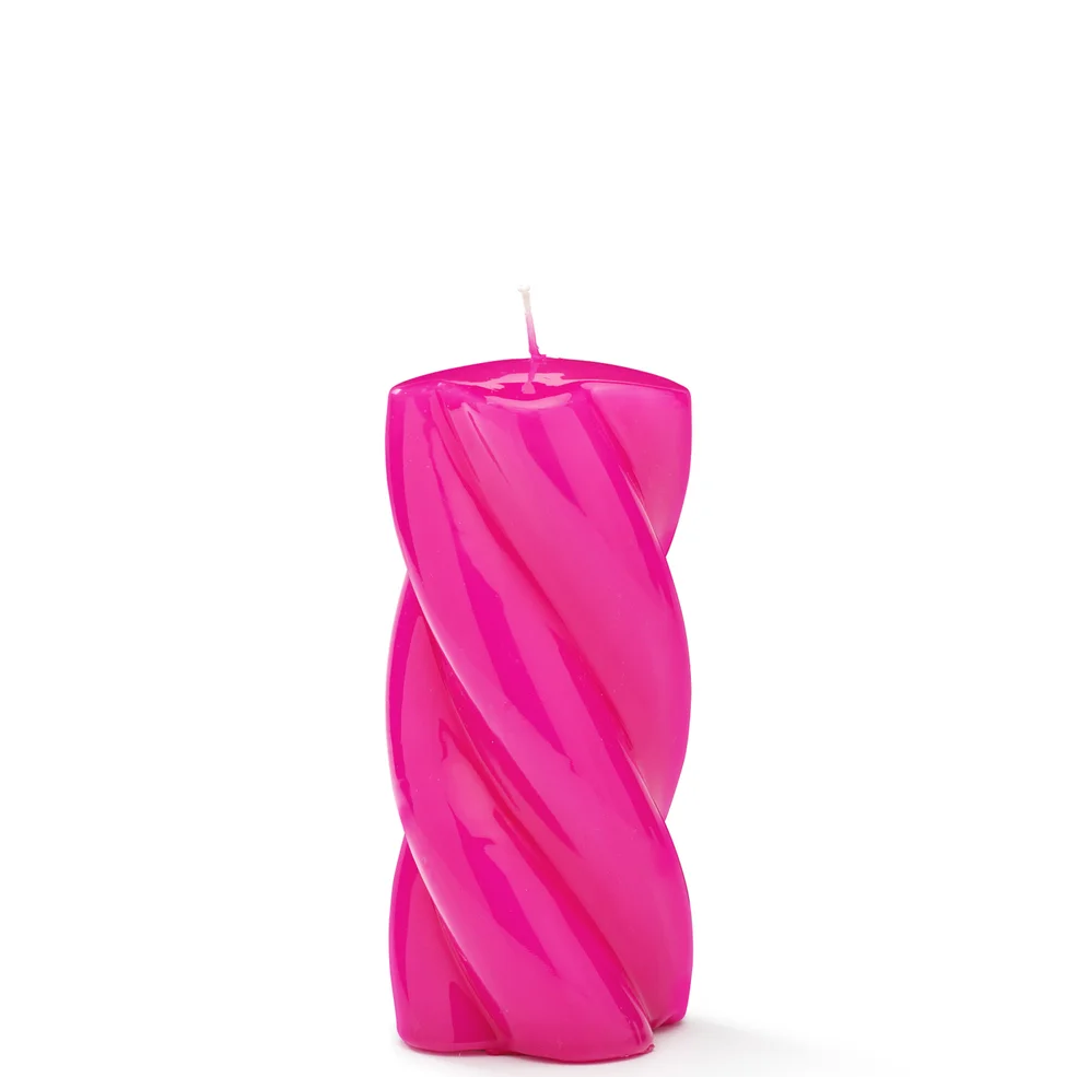 anna + nina Blunt Twisted Candle Long Bright Pink Image 1