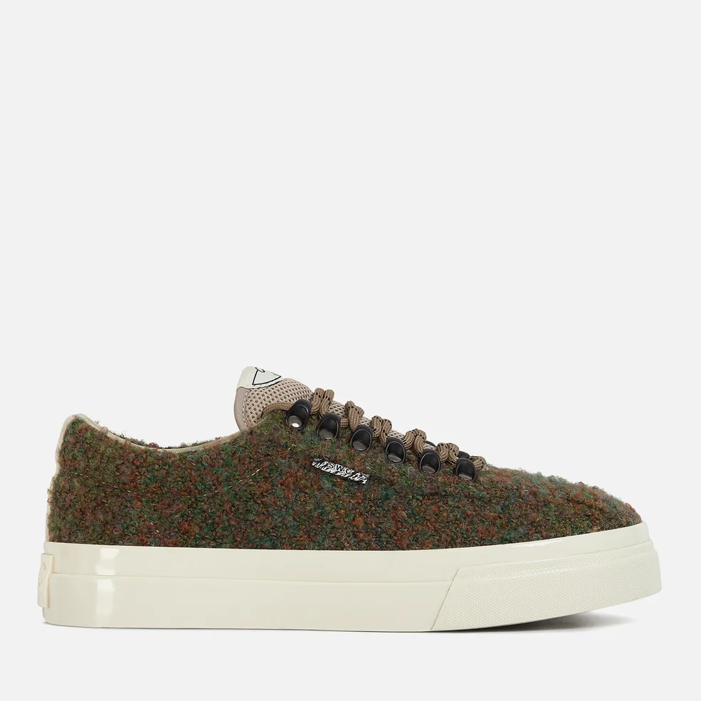 Stepney Workers Club Mens's Dellow Ramble Boucle Low Top Trainers - Meadow Image 1