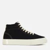 Stepney Workers Club 's Varden Canvas Hi-Top Trainers - Black - Image 1
