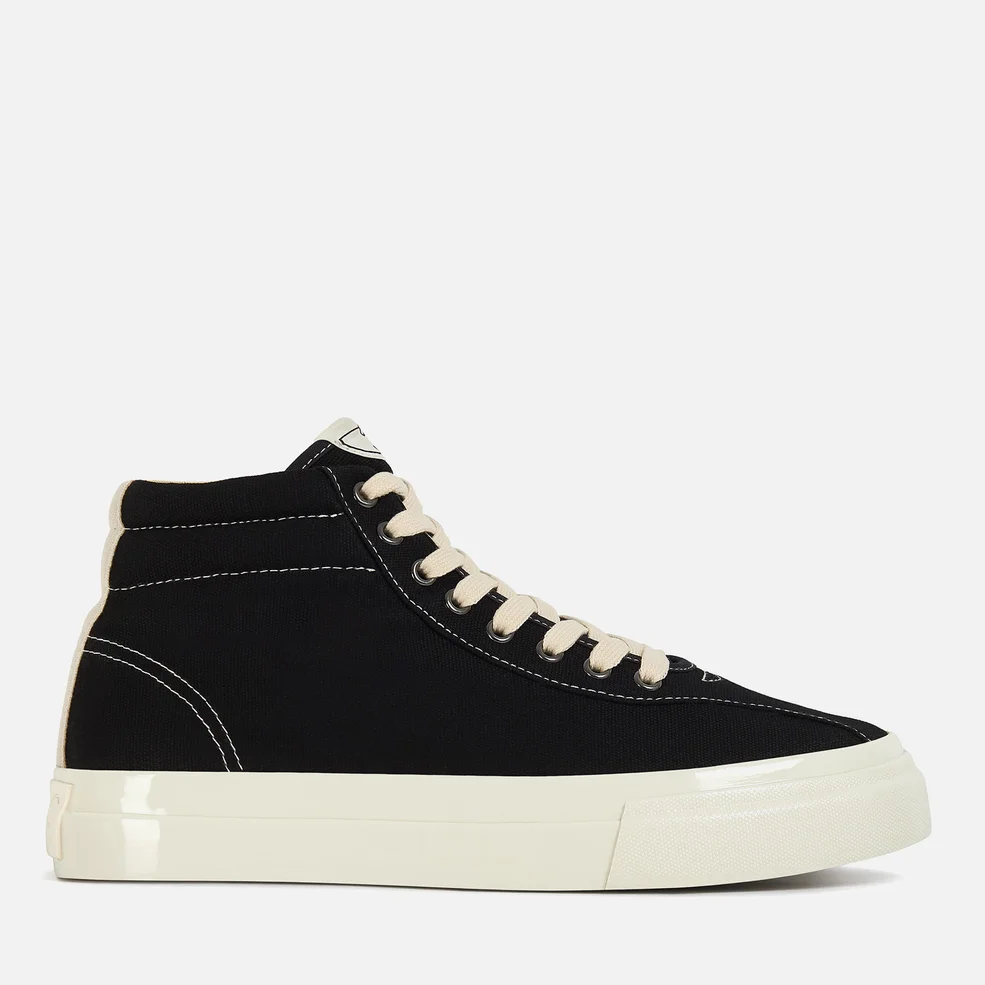 Stepney Workers Club 's Varden Canvas Hi-Top Trainers - Black Image 1