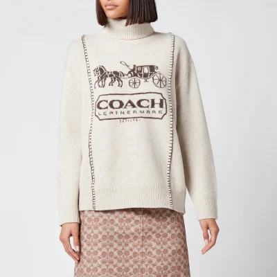 Coach Women's Horse And Carriage Sweater - Oatmeal
