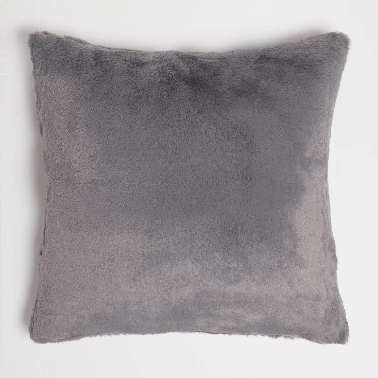 ïn home Recycled Polyester Faux Fur Cushion - Dark Grey Image 1