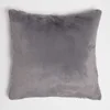 ïn home Recycled Polyester Faux Fur Cushion - Dark Grey - Image 1