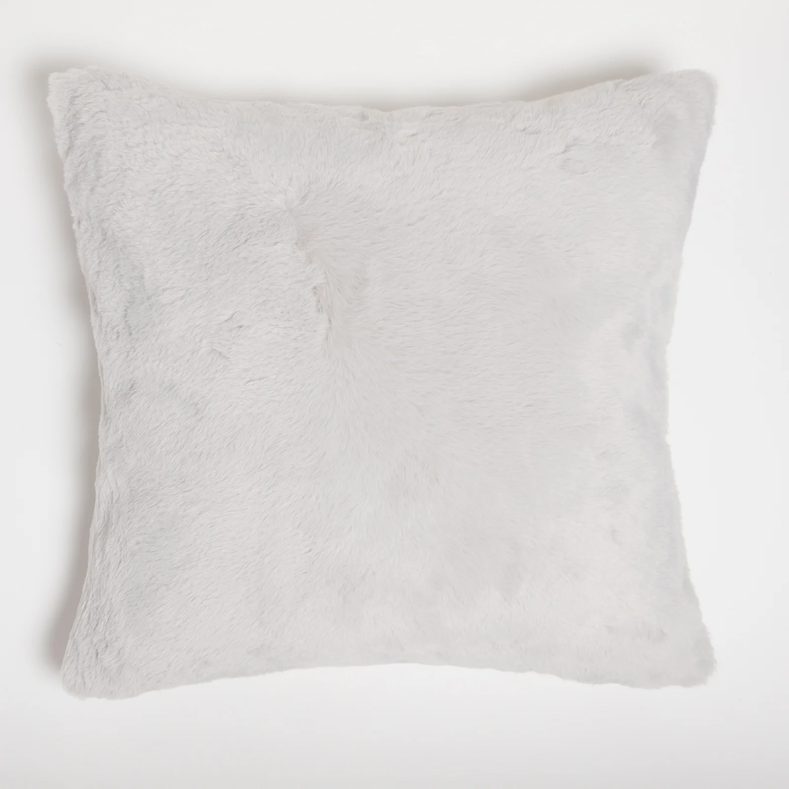 ïn home Recycled Polyester Faux Fur Cushion - Grey Image 1