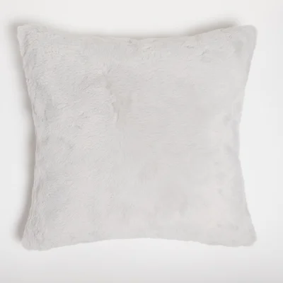 ïn home Recycled Polyester Faux Fur Cushion - Grey