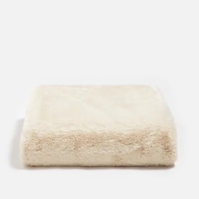ïn home Recycled Polyester Faux Fur Throw - Ivory