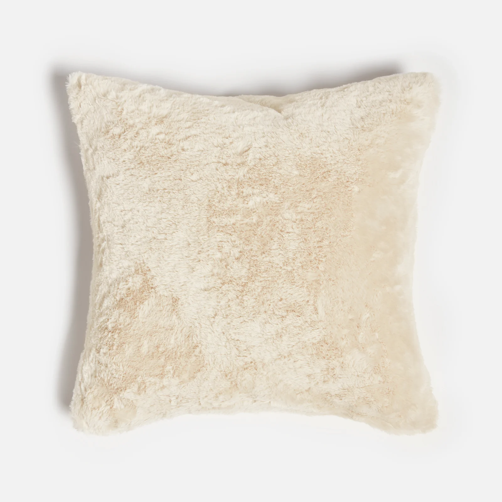 ïn home Recycled Polyester Faux Fur Cushion - Ivory Image 1