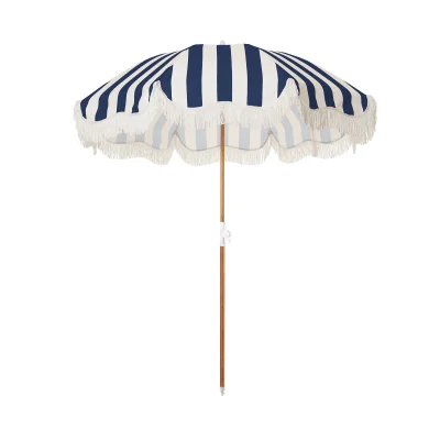 Business & Pleasure Holiday Beach Umbrella - Navy Crew Stripe