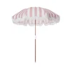 Business & Pleasure Holiday Beach Umbrella - Pink Crew Stripe - Image 1