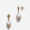Anni Lu Women's Spirale D’Or Earrings - Gold/Pearl - Image 1