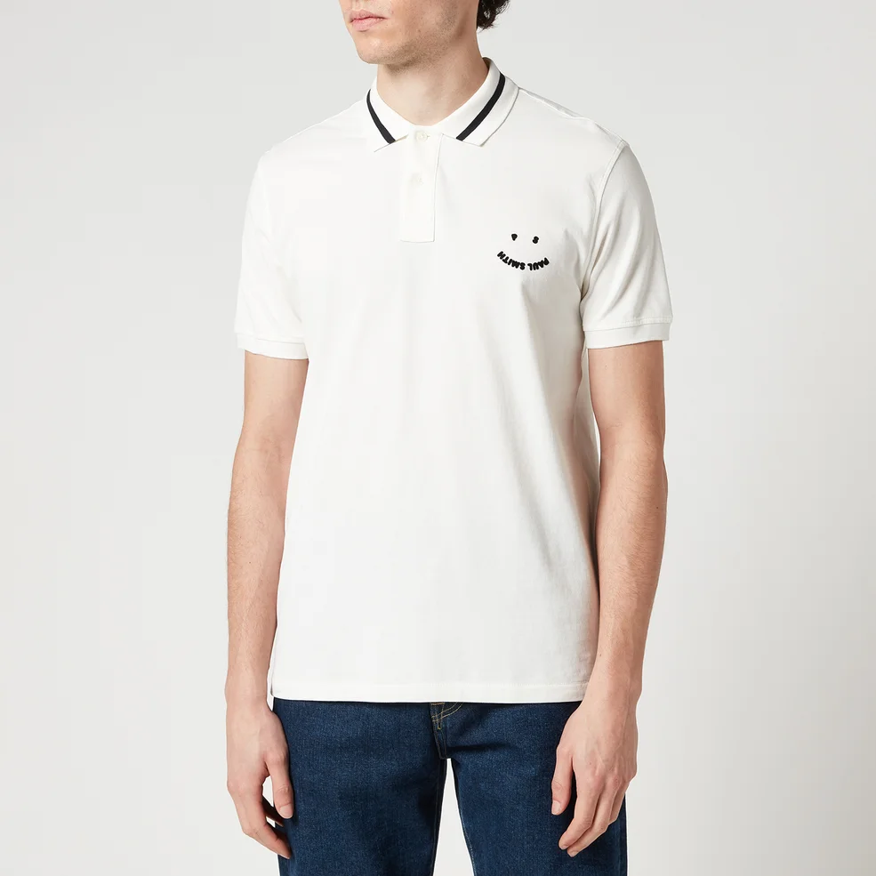 PS Paul Smith Men's Happy Logo Polo Shirt - Off White Image 1