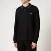 PS Paul Smith Men's Zebra Badge Long Sleeve Polo Shirt - Black - Image 1