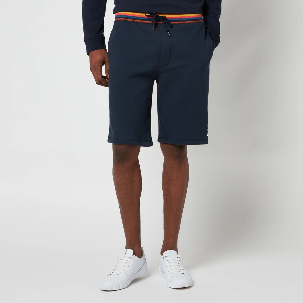 PS Paul Smith Men's Stripe Waistband Jersey Shorts - Inky Image 1