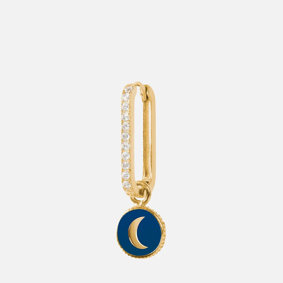 Wilhelmina Garcia Women's Cosmic Oval Earring - Blue Image 1