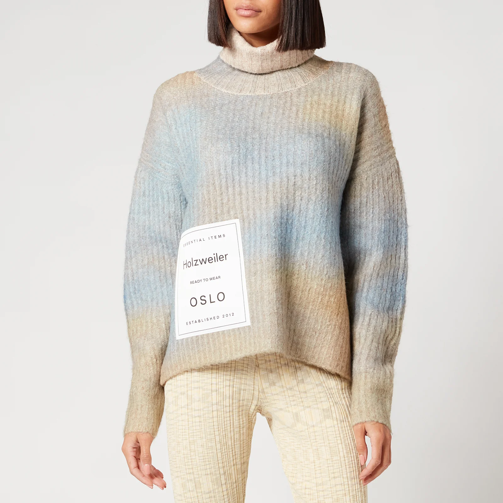 Holzweiler Women's Feel Print Sweater - Yellow Mix Image 1