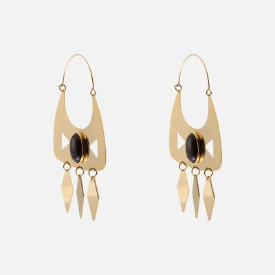 Isabel Marant Women's Kishi Earrings - Black/Gold