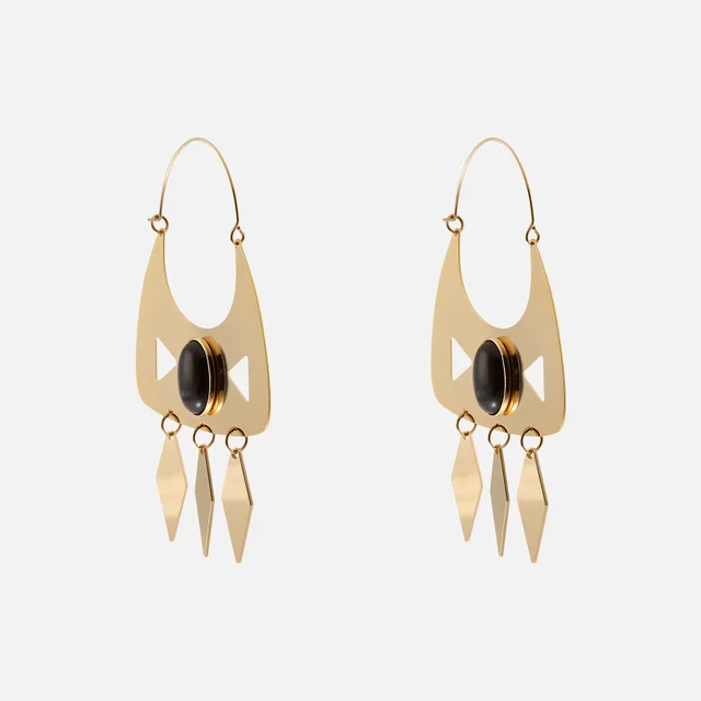 Isabel Marant Women's Kishi Earrings - Black/Gold