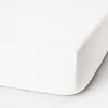 ïn home 200 Thread Count 100% Organic Cotton Fitted Sheet - White - Image 1