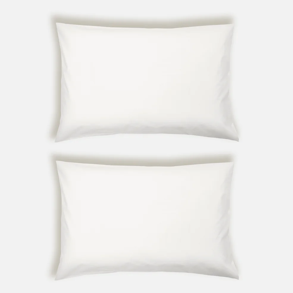 ïn home 200 Thread Count 100% Organic Cotton Pillowcase Pair - White Image 1