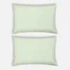 ïn home 200 Thread Count 100% Organic Cotton Pillowcase Pair - Green - Image 1