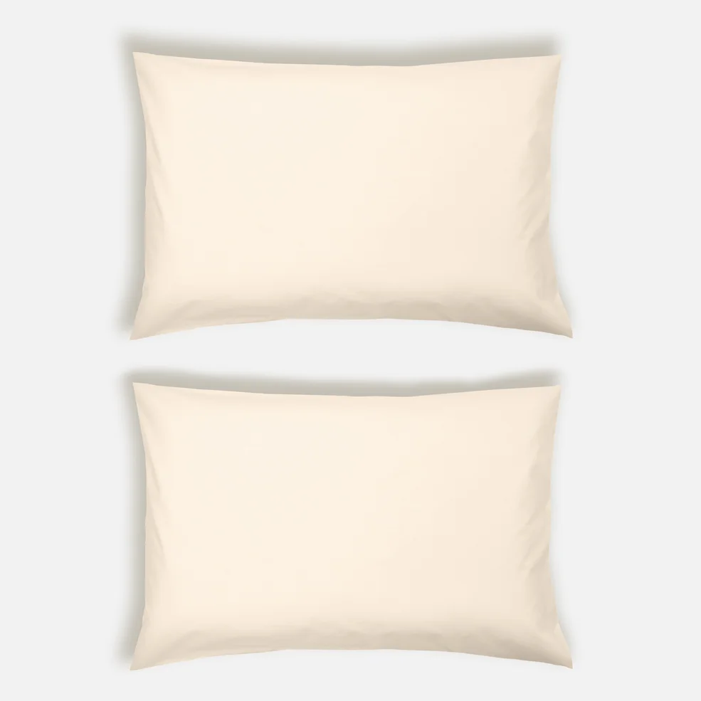 ïn home 200 Thread Count 100% Organic Cotton Pillowcase Pair - Natural Image 1