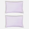 ïn home 200 Thread Count 100% Organic Cotton Pillowcase Pair - Lilac - Image 1