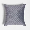 ïn home Diamond Quilted Velvet Cushion - Dark Grey - Image 1