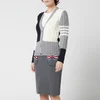 Thom Browne Women's Funmix Pointelle Cable Classic Cardigan - Grey - Image 1