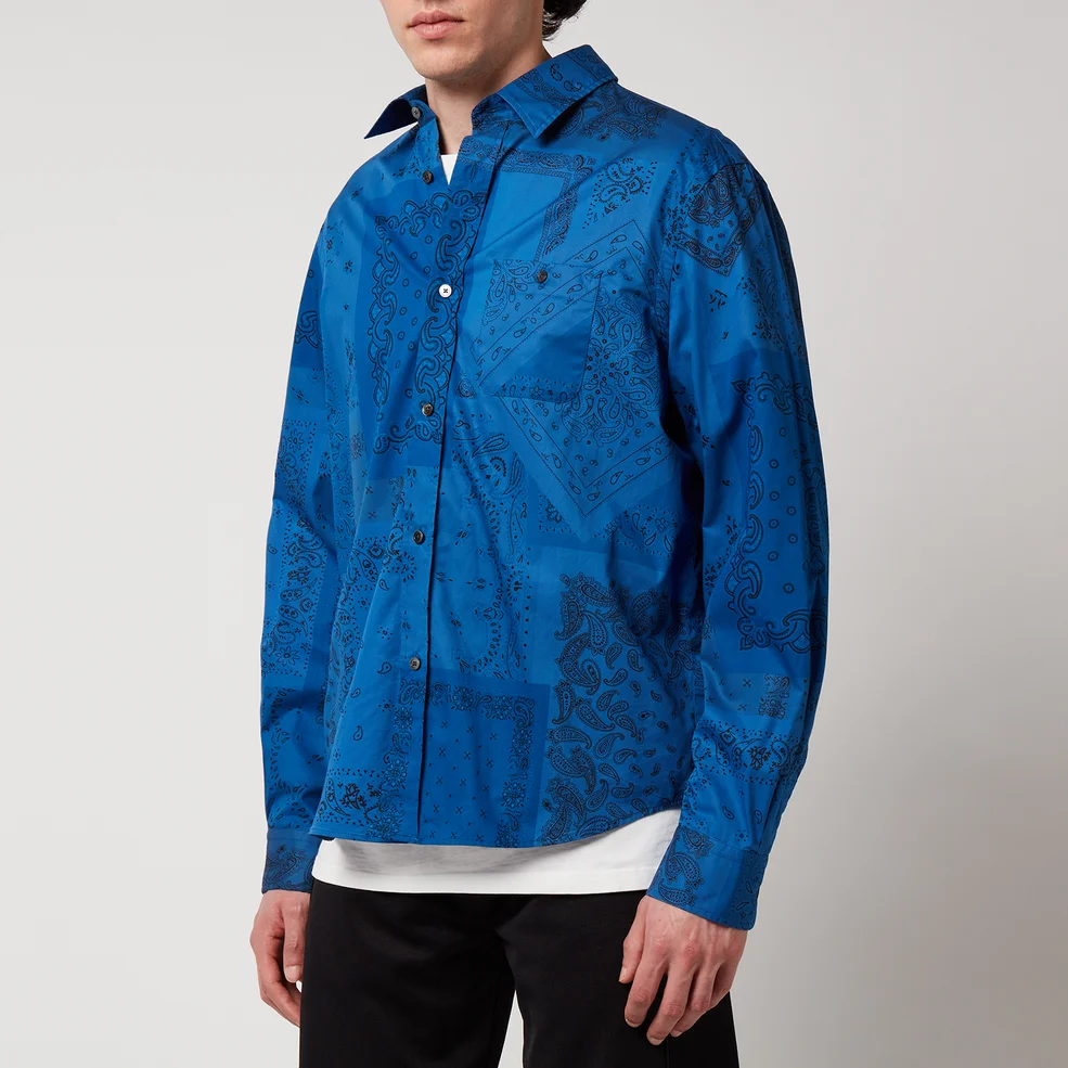KENZO Men's Printed Casual Shirt - Royal Blue Image 1