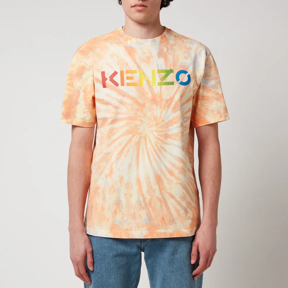 KENZO Men's Print Logo Relaxed T-Shirt - Peach Image 1