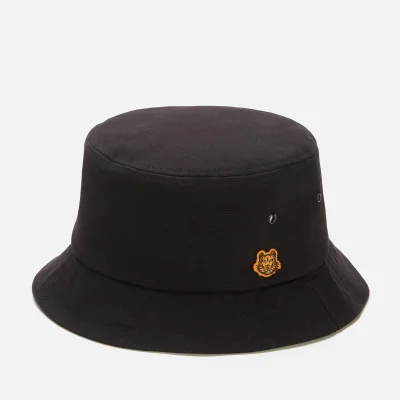 KENZO Men's Cotton Canvas Bucket Hat - Black