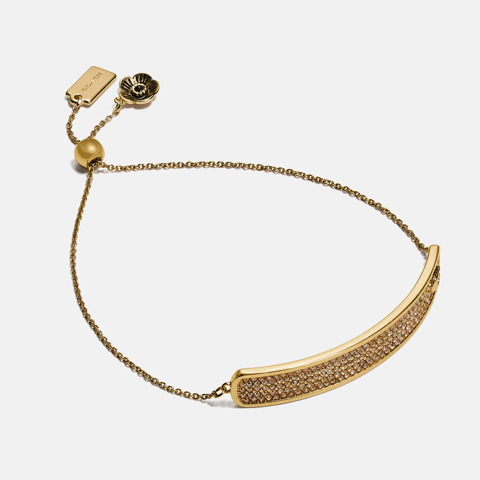 Coach Women's Pave Slider Bracelet - Gd/Gold Image 1