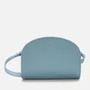 A.P.C. Women's Saffiano Mini Demi-Lune Cross Body Bag - Sky Blue - Image 1