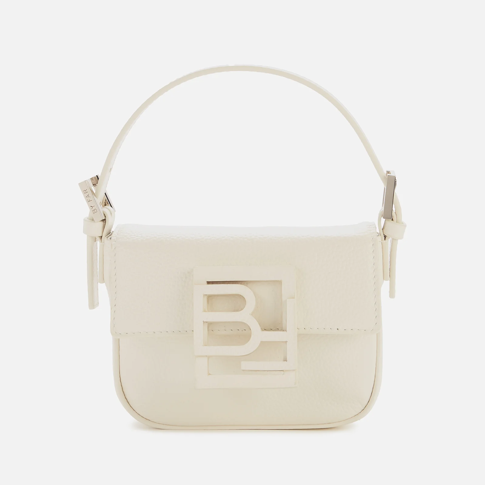 BY FAR Women's Alfie Gloss Grained Leather Bag - White Image 1