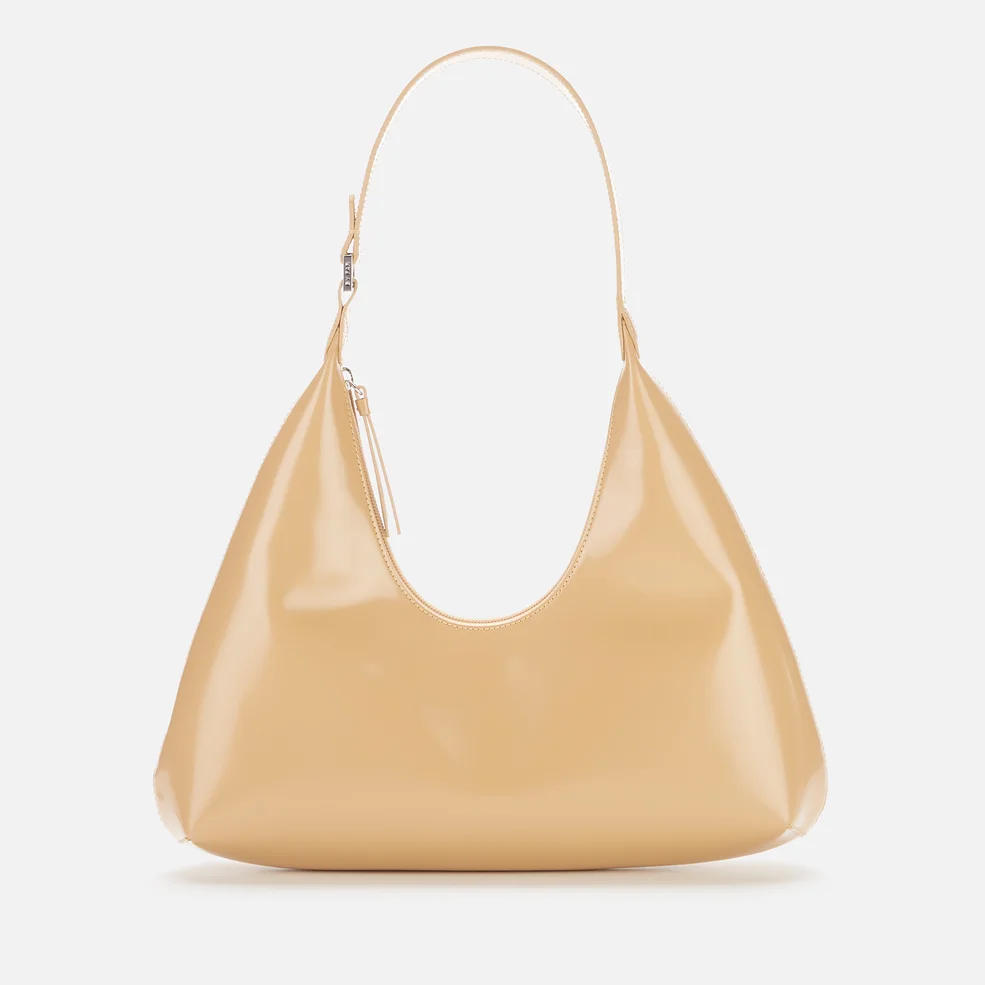 BY FAR Women's Amber Semi Patent Shoulder Bag - Cream Image 1