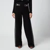 Salvatore Ferragamo Women's Cotton Iconic S Gros Trousers - Black - Image 1