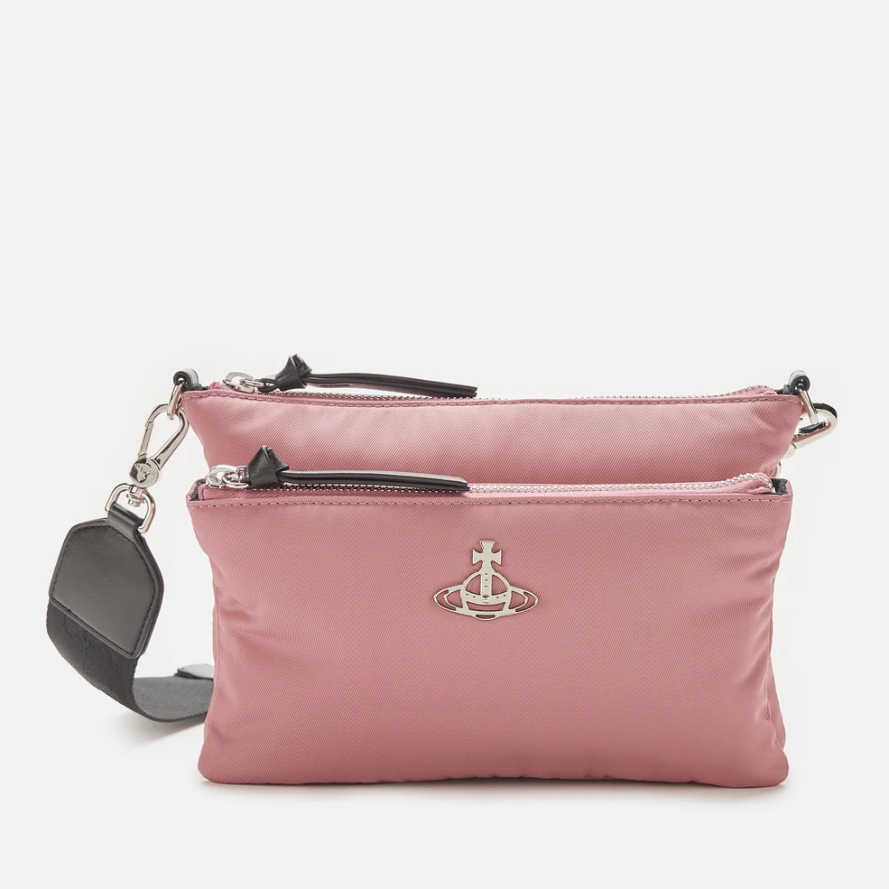 Vivienne Westwood Women's Penny Double Pouch Cross Body Bag - Pink Image 1